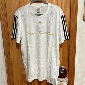 NWT Adidas Men's Large "Deutscher Fußball-Bund" Germany Soccer T-Shirt 100Cotton